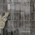 Black 2.5x8 Glossy Ceramic Subway Tile (38 pack, 5.38 sq ft/case)