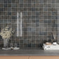 Black 4x4 Glossy Square Ceramic Tile (60 pack, 6.46 sq ft/case)