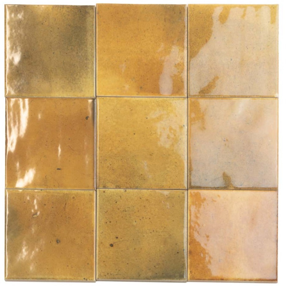 4x4 Antiek Orange Glossy Ceramic Tile