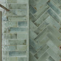 Sage Green 2.5x8 Glossy Ceramic Subway Tile (38 pack, 5.38 sq ft/case)