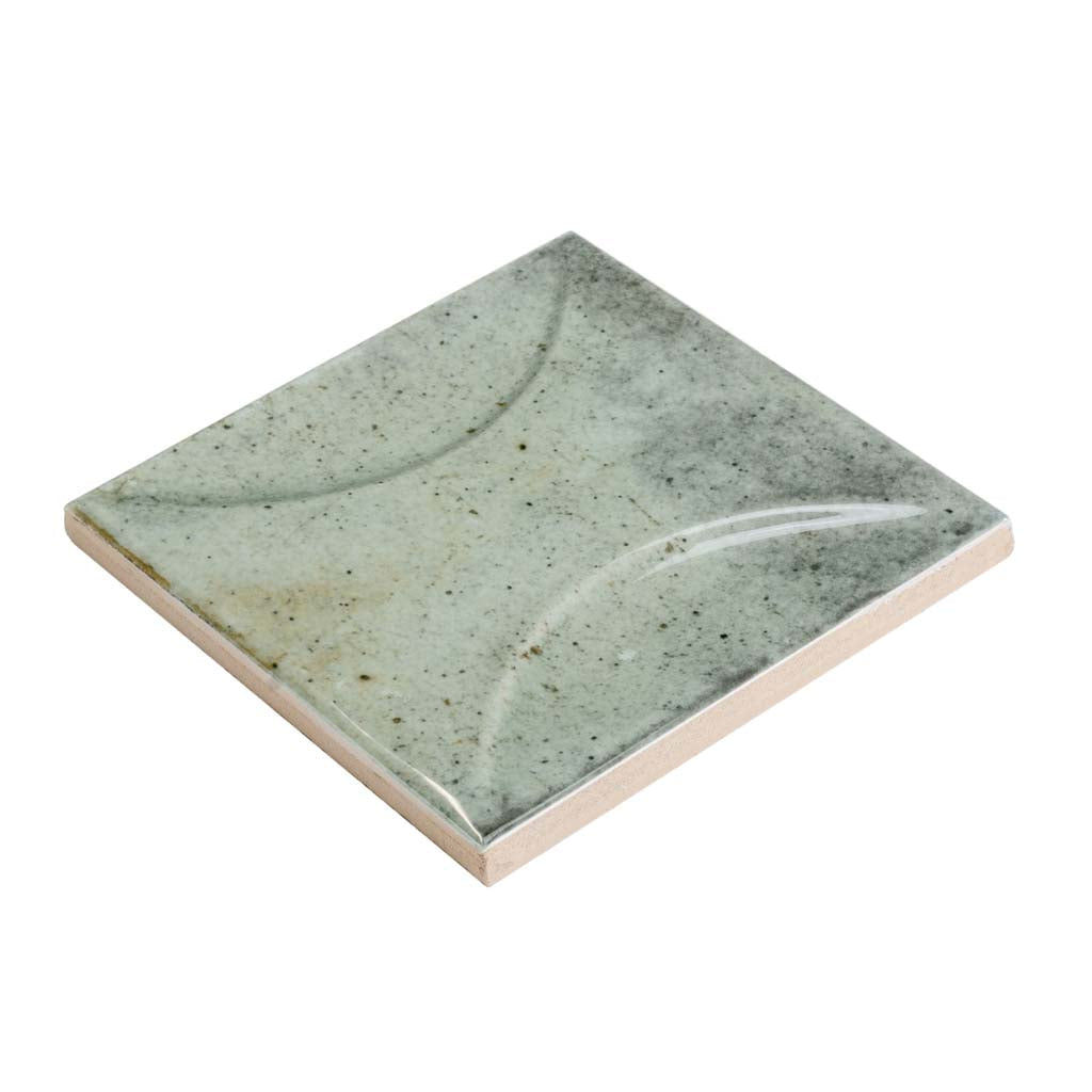 Sage Green 4x4 Glossy Ceramic Square Deco Tile (60 pack, 6.48 sq ft/case) - Sample