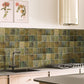 Olive Green 0.5x8 Glossy Ceramic Pencil Tile Trim (10 pack, 0.7 sq ft/case)