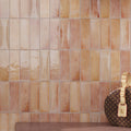 Pink 2.5x8 Glossy Ceramic Subway Tile (38 pack, 5.38 sq ft/case)