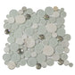 White 12x12 Glossy Matte Penny Round Glass Marble Mosaic Tile (5 pack, 4.67 sq ft/case) - Sample