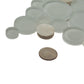 White 12x12 Glossy Matte Penny Round Glass Shell Mother of Pearl Mosaic Tile (5 pack, 4.67 sq ft/case) - Sample