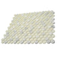 White 12x12 Glossy Penny Round Glass Marble Mosaic Tile (5 pack, 4.83 sq ft/case) - Sample