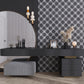 5x5 Gray Ceramic Cross-Shaped Wall and Floor Tile
