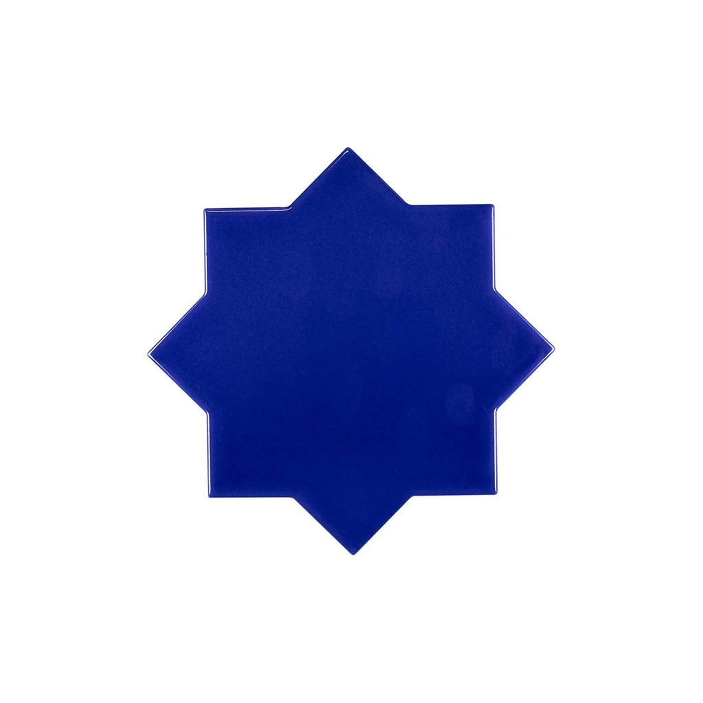 Cobalt Blue 5x5 Glossy Star Ceramic Tile (27 pack, 5.37 sq ft/case)