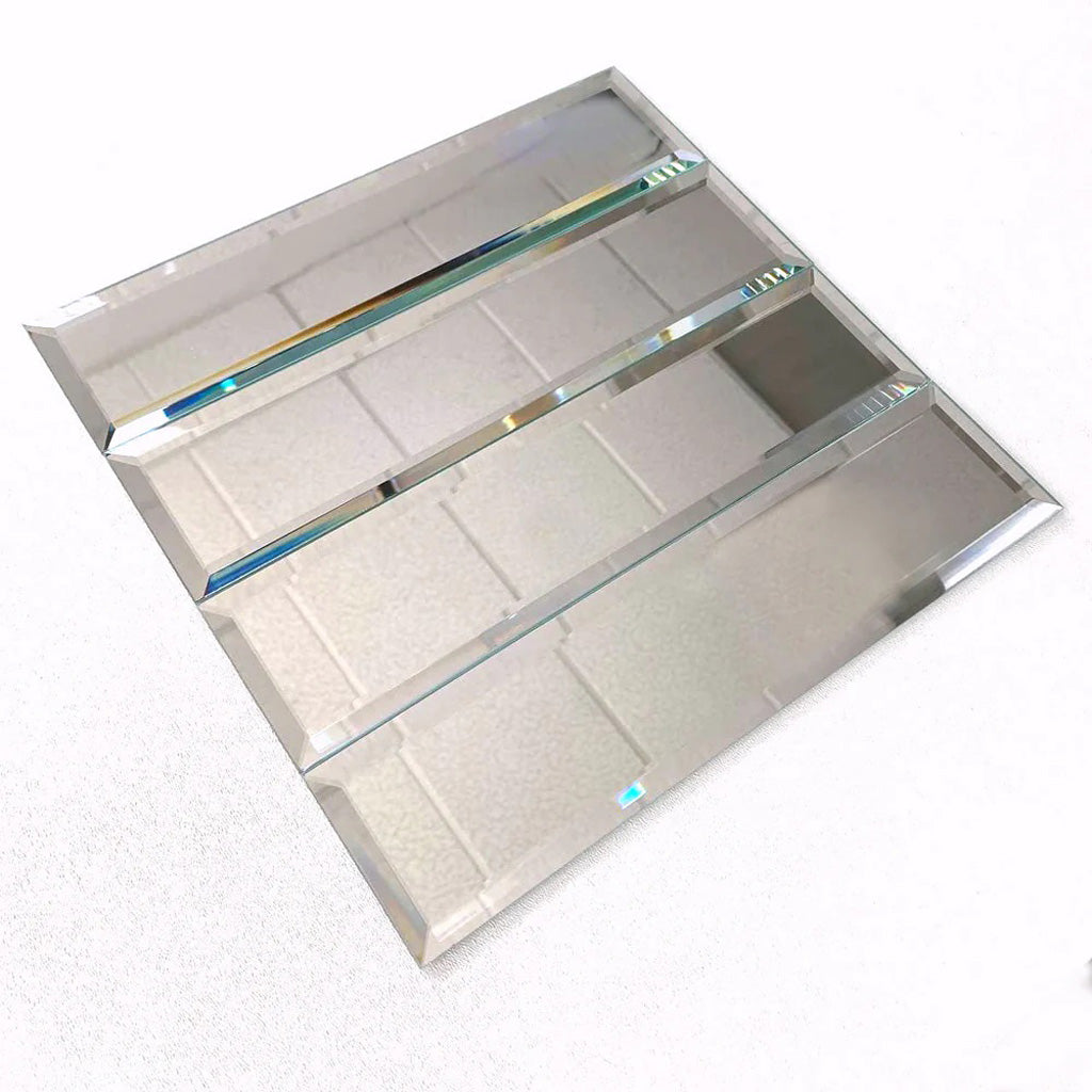 Clear Silver Subway Wall Tile