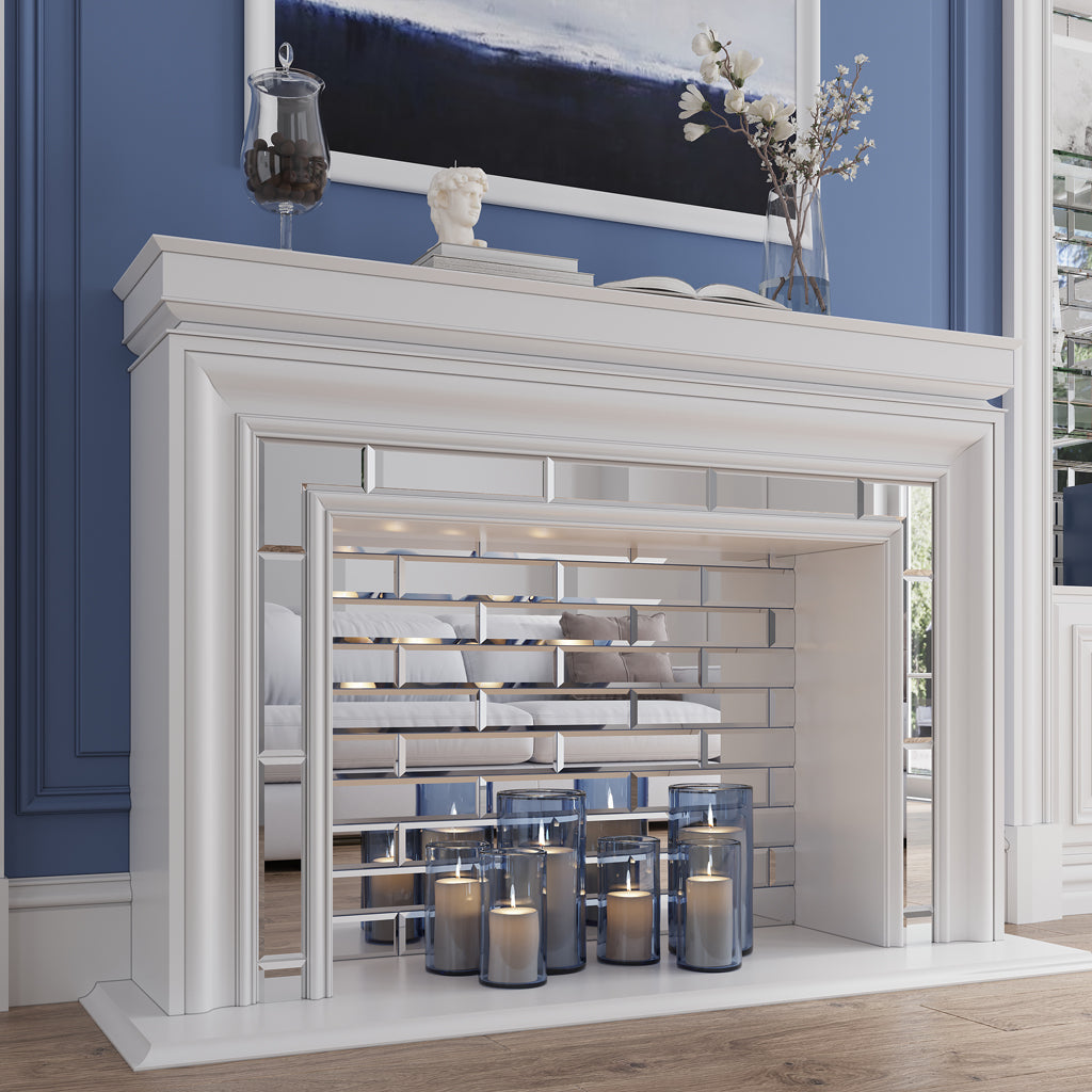 Clear Mirror 3x12 Polished Glass Subway Tile (20 pack, 5 sq ft/case)