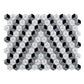 Gray White 12x14 Polished Diamond Recycled Glass Mosaic Tile (5 pack, 5.55 sq ft/case) - Sample