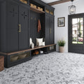 Gray 12x12 Polished Herringbone Equator Marble Mosaic Tile (5 pack, 5.29 sq ft/case)