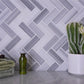 Gray Herringbone Polished Tile
