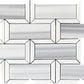 White Gray 10x12 Polished Brick Marble Mosaic Tile (5 pack, 4.04 sq ft/case) - Sample