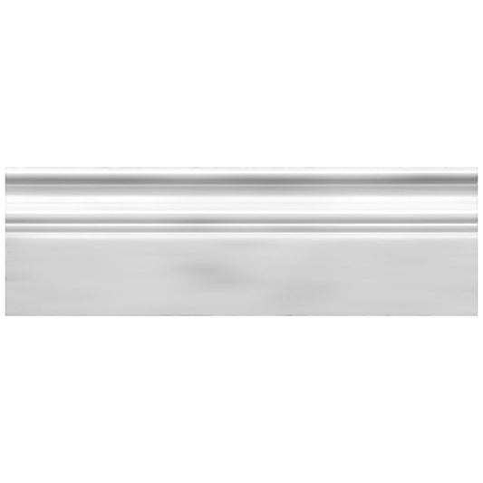 White 4x12 Marble Polished Baseboard Tile Trim (10 pack, 3.33 sq ft/case) - Sample