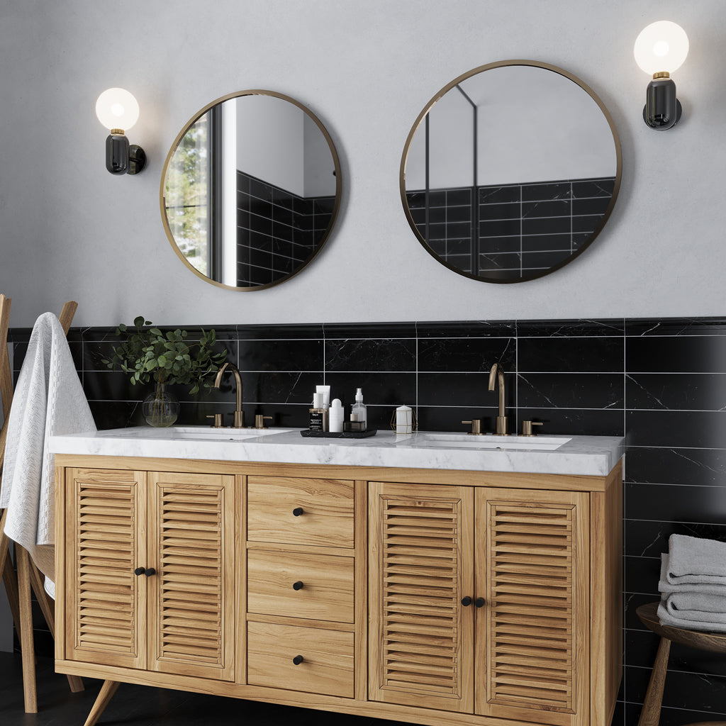 Black 2x12 Marble Polished Chair Rail Tile Trim (10 pack, 1.667 sq ft/case) - Sample