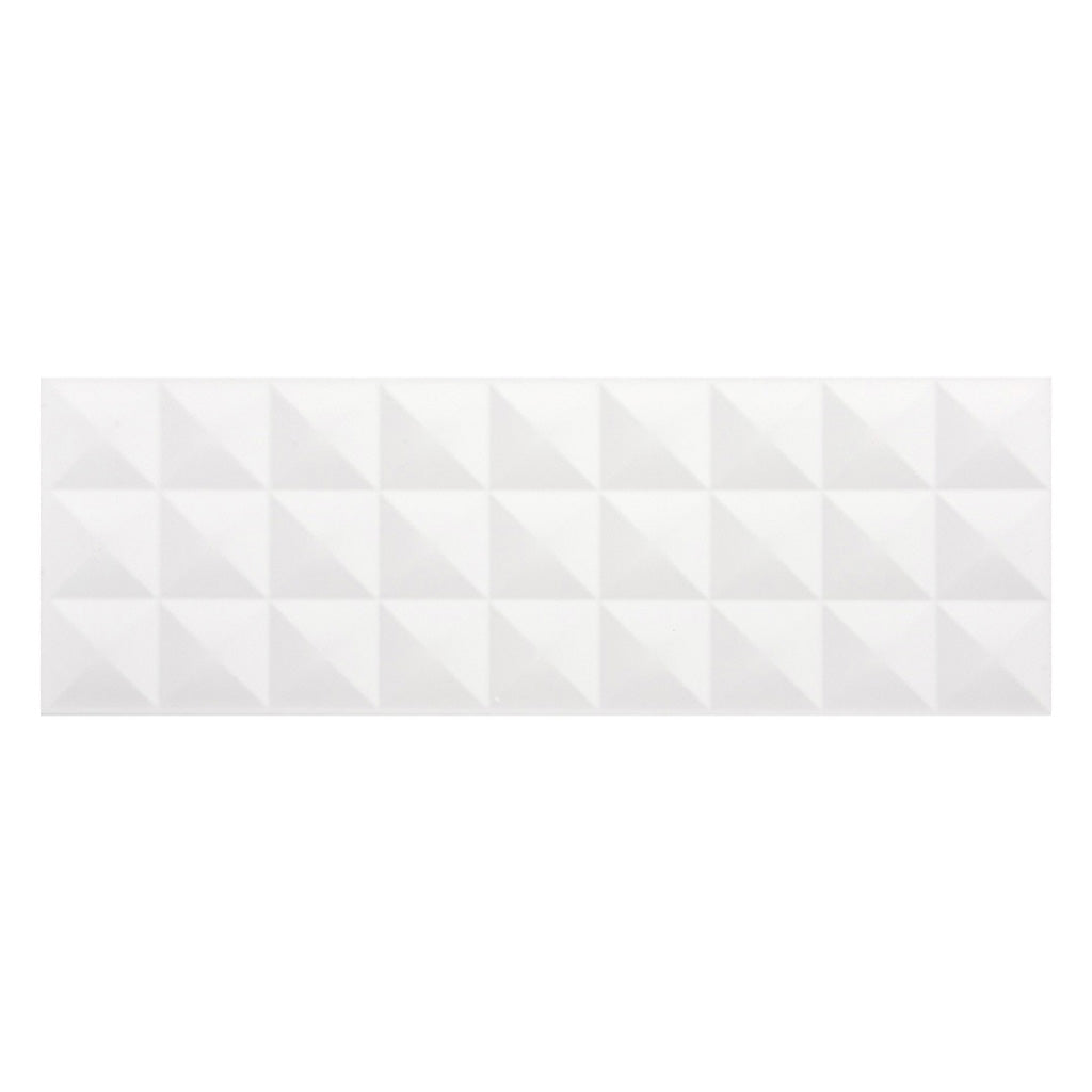 White 12x36 Satin Field Ceramic Tile (5 pack, 14.3 sq ft/case) - Sample