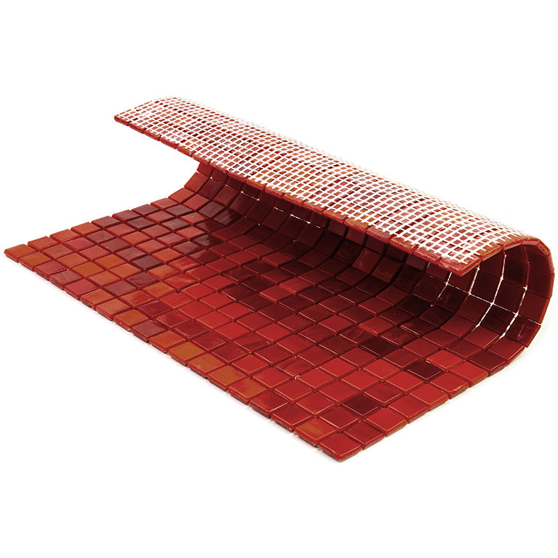 Rose Red 12x12 Glossy Uniform Square Glass Mosaic Tile (20 pack, 18.69 sq ft/case) - Sample