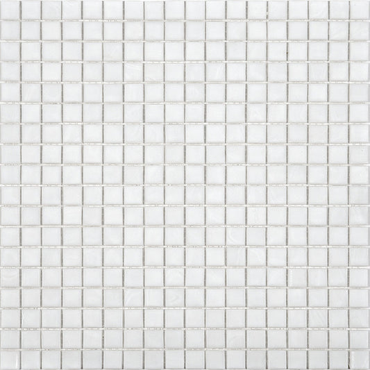 Pearl White 12x12 Glossy Uniform Square Glass Mosaic Tile (20 pack, 18.69 sq ft/case) - Sample
