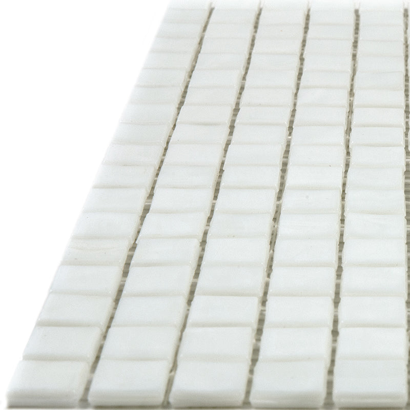 Pearl White 12x12 Glossy Uniform Square Glass Mosaic Tile (20 pack, 18.69 sq ft/case) - Sample