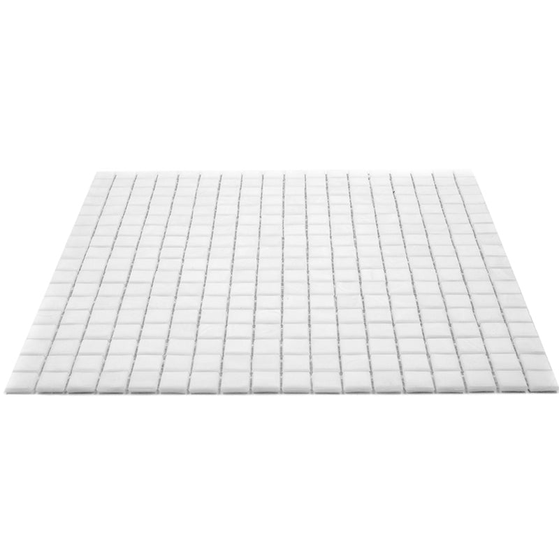 Pearl White 12x12 Glossy Uniform Square Glass Mosaic Tile (20 pack, 18.69 sq ft/case) - Sample
