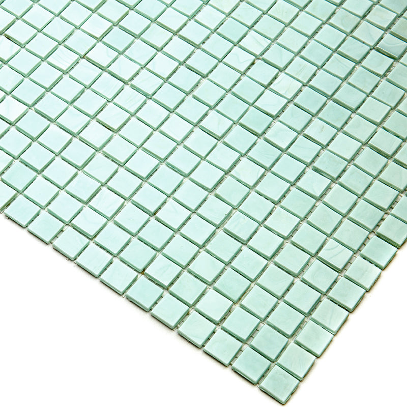 Light Blue-Green 12x12 Glossy Uniform Square Glass Mosaic Tile (20 pack, 18.69 sq ft/case) - Sample
