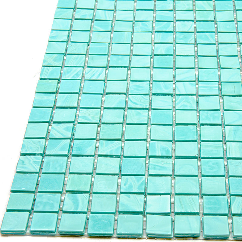 Mint Green 12x12 Glossy Uniform Square Glass Mosaic Tile (20 pack, 18.69 sq ft/case) - Sample
