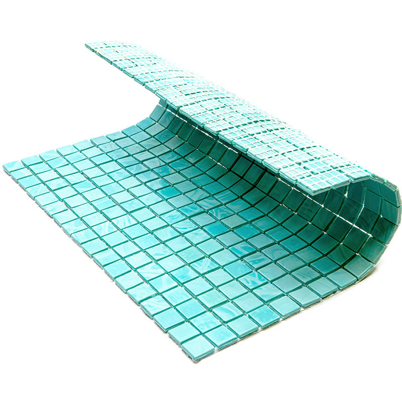 Mint Green 12x12 Glossy Uniform Square Glass Mosaic Tile (20 pack, 18.69 sq ft/case) - Sample