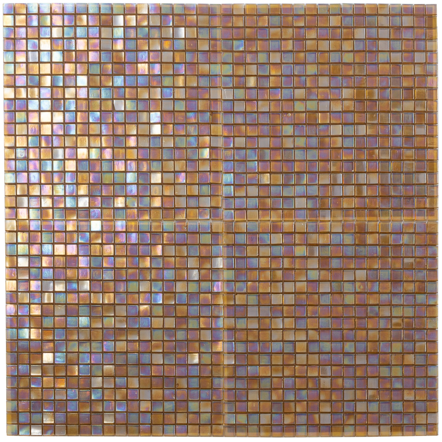 Gold Beige 12x12 Glossy Uniform Square Glass Mosaic Tile (20 pack, 18.69 sq ft/case) - Sample