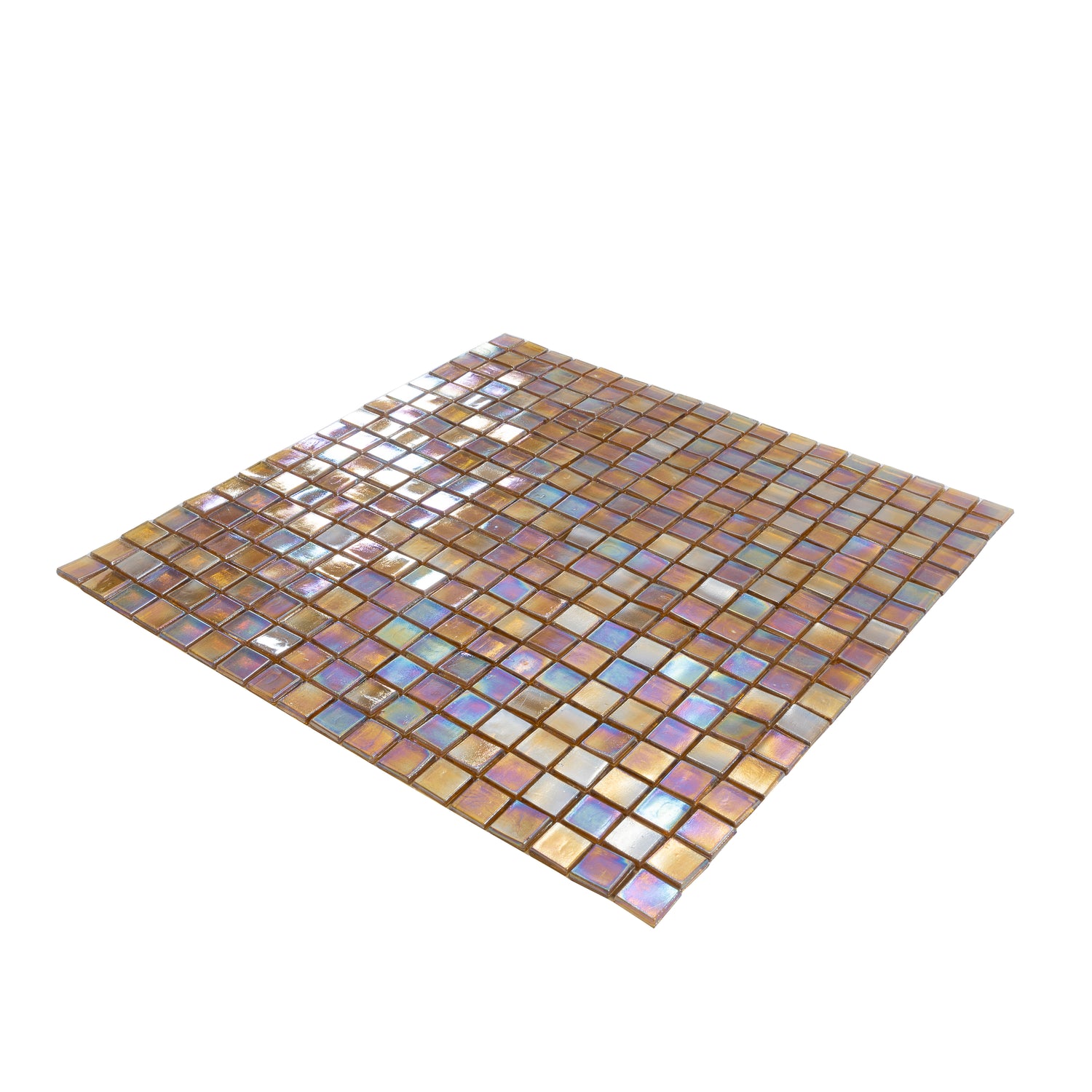 Gold Beige 12x12 Glossy Uniform Square Glass Mosaic Tile (20 pack, 18.69 sq ft/case) - Sample