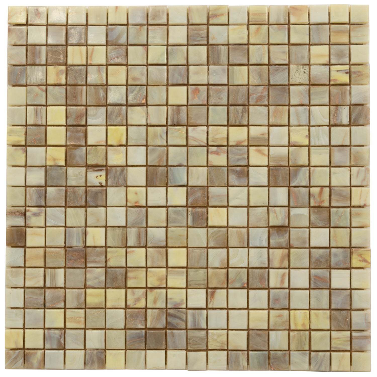 Parchment Beige 12x12 Glossy Uniform Square Glass Mosaic Tile (20 pack, 18.69 sq ft/case) - Sample