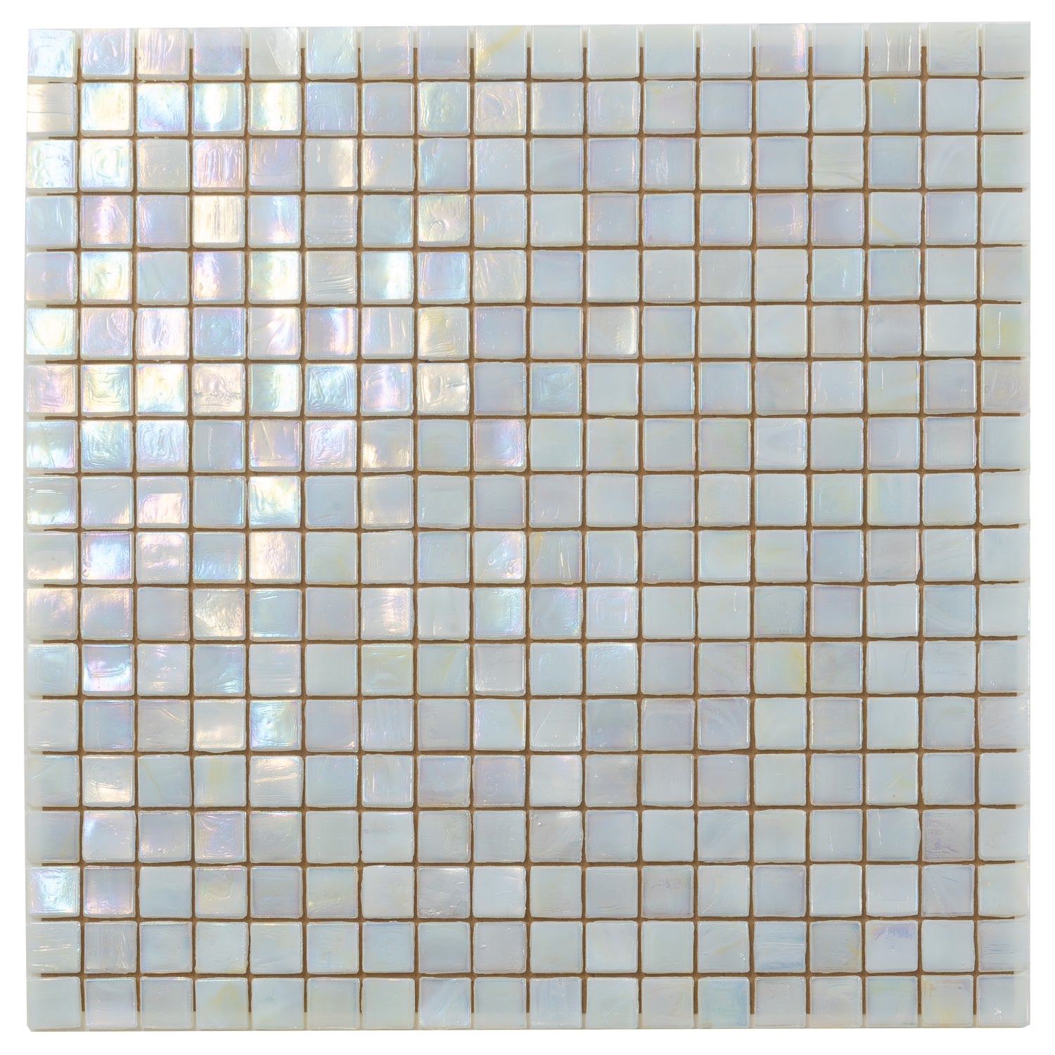 Light Beige 12x12 Glossy Uniform Square Glass Mosaic Tile (20 pack, 18.69 sq ft/case) - Sample