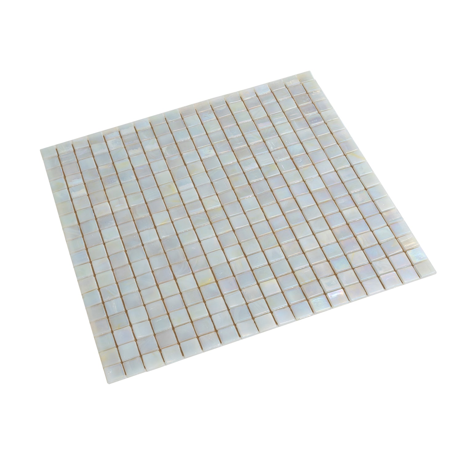 Light Beige 12x12 Glossy Uniform Square Glass Mosaic Tile (20 pack, 18.69 sq ft/case) - Sample