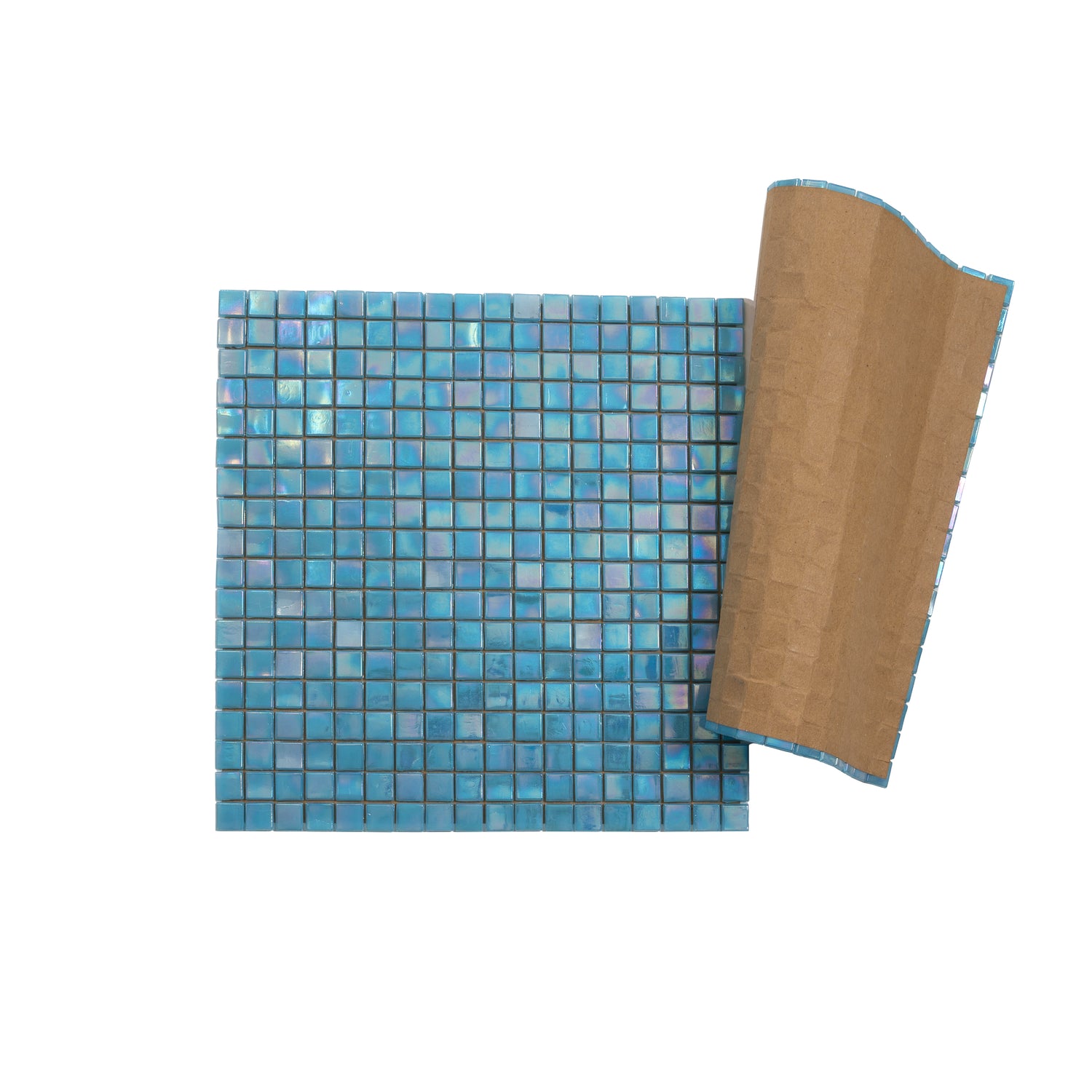 Sea Blue 12x12 Glossy Uniform Square Glass Mosaic Tile (20 pack, 18.69 sq ft/case) - Sample
