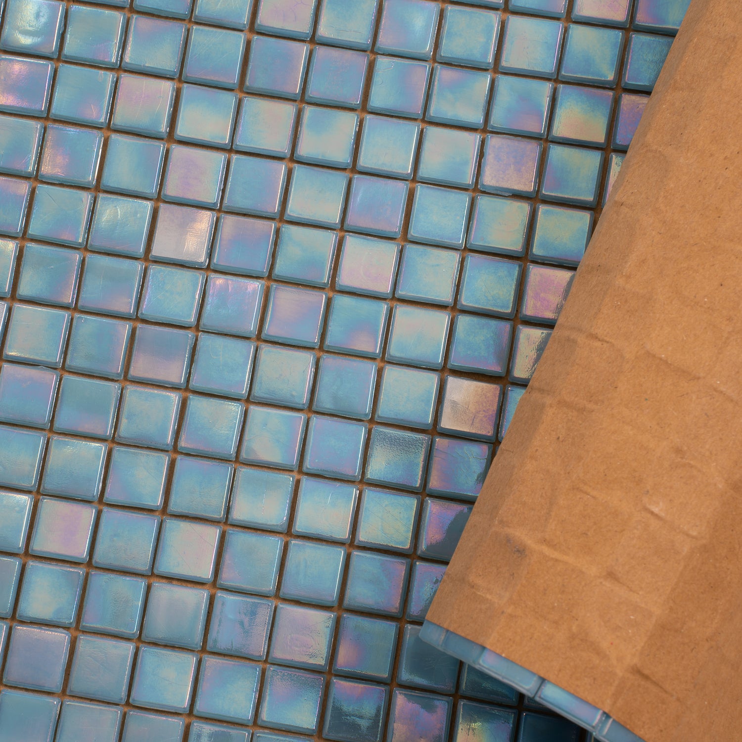 Sea Blue 12x12 Glossy Uniform Square Glass Mosaic Tile (20 pack, 18.69 sq ft/case) - Sample