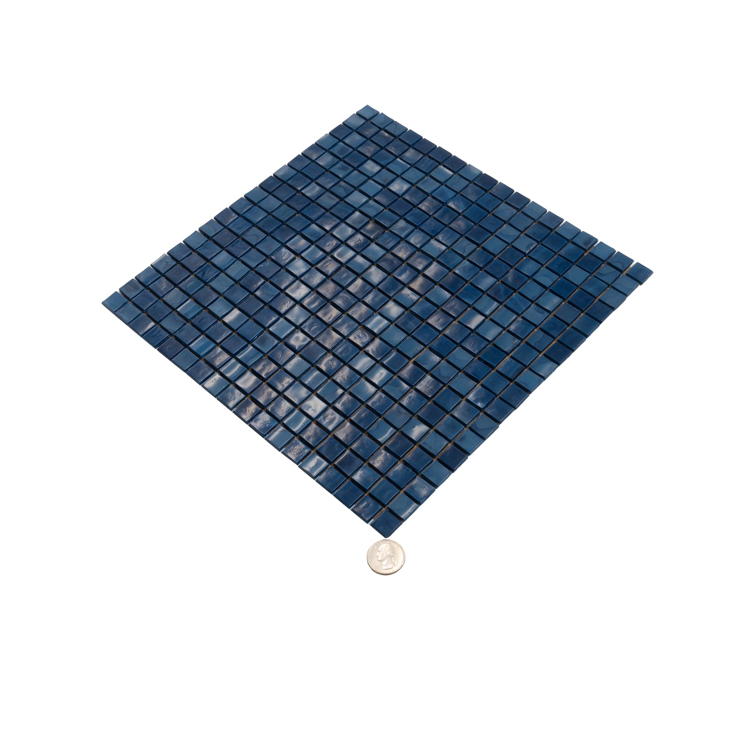 Navy Blue 12x12 Glossy Uniform Square Glass Mosaic Tile (20 pack, 18.69 sq ft/case)