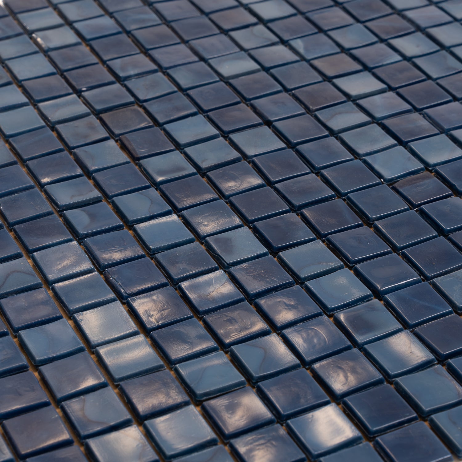 Navy Blue 12x12 Glossy Uniform Square Glass Mosaic Tile (20 pack, 18.69 sq ft/case)