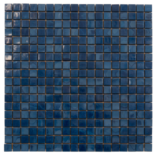 Navy Blue 12x12 Glossy Uniform Square Glass Mosaic Tile (20 pack, 18.69 sq ft/case)