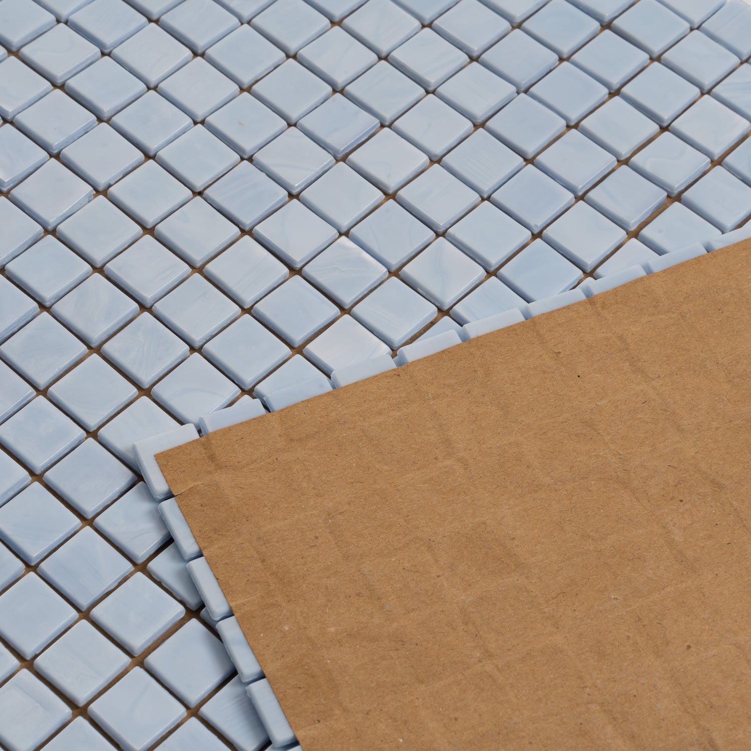 Light Blue 12x12 Glossy Uniform Square Glass Mosaic Tile (20 pack, 18.69 sq ft/case) - Sample