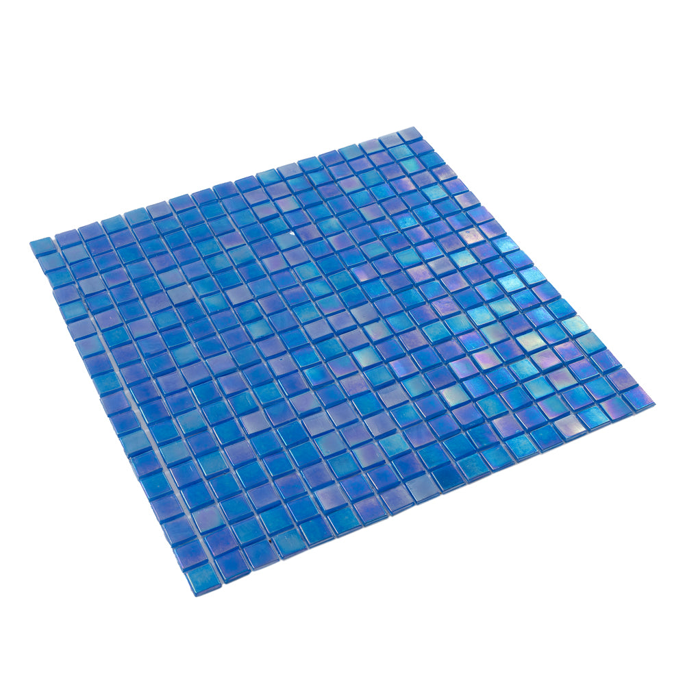 Azure Blue 12x12 Glossy Uniform Square Glass Mosaic Tile (20 pack, 18.69 sq ft/case)