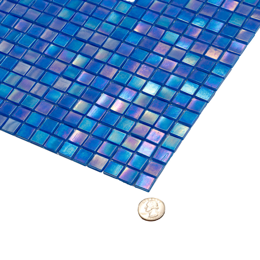Azure Blue 12x12 Glossy Uniform Square Glass Mosaic Tile (20 pack, 18.69 sq ft/case)