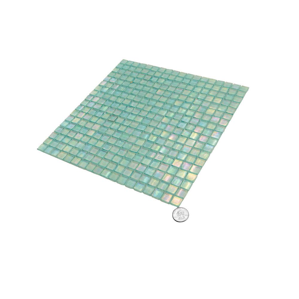 Sea Green 12x12 Glossy Uniform Square Glass Mosaic Tile (20 pack, 18.69 sq ft/case)