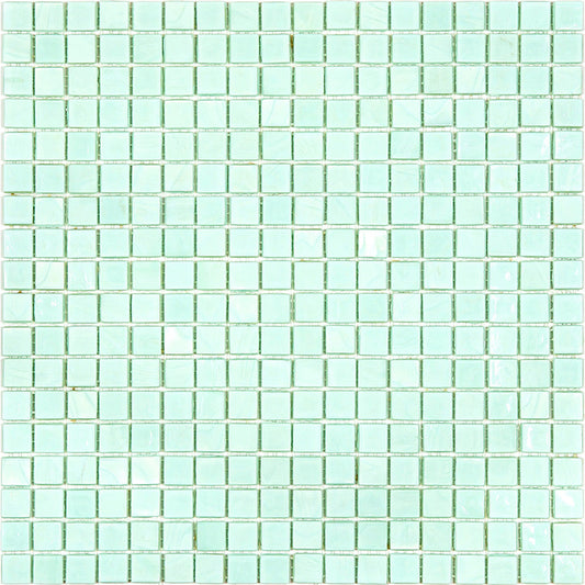 Light Blue-Green 12x12 Glossy Uniform Square Glass Mosaic Tile (20 pack, 18.69 sq ft/case) - Sample