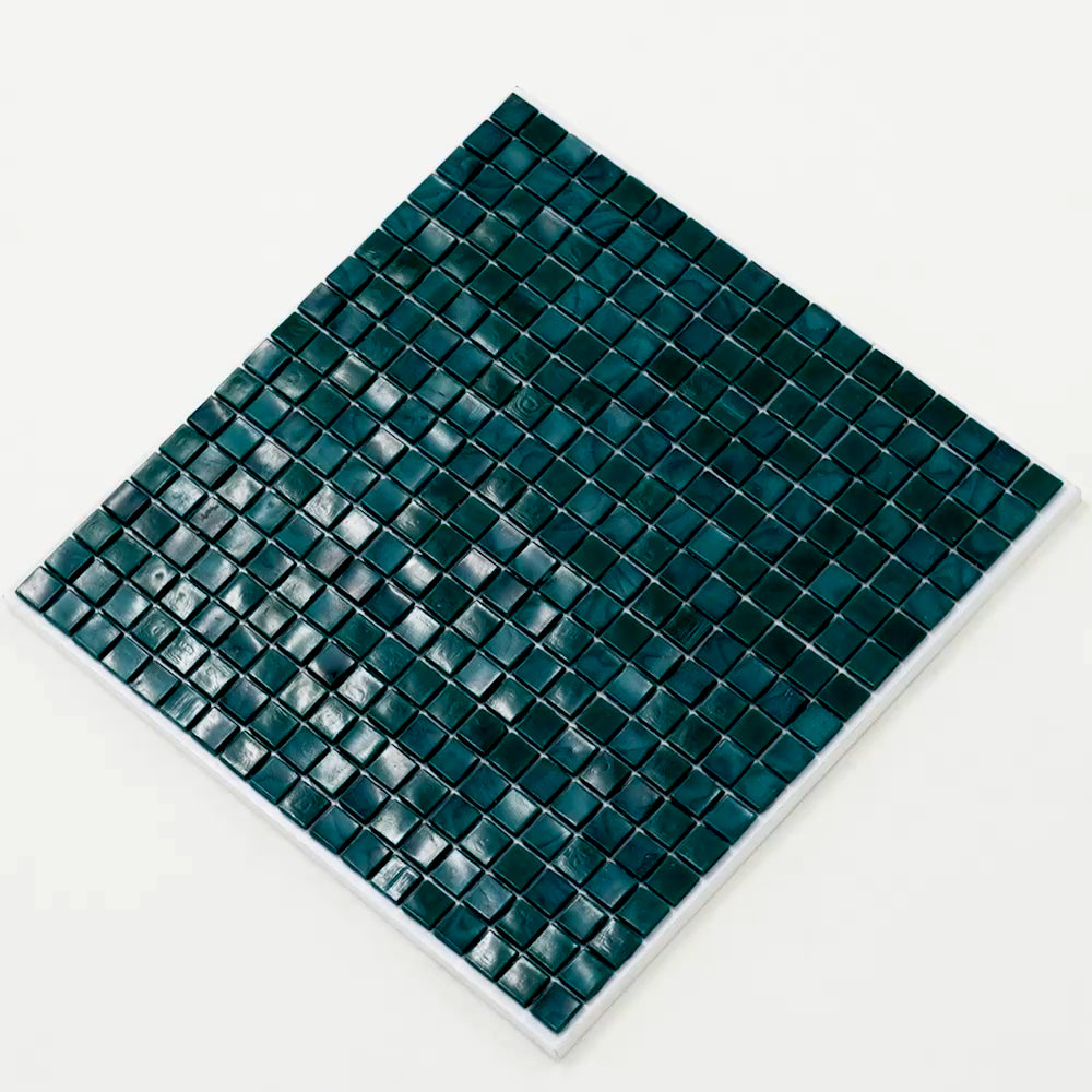 Dark Green 12x12 Glossy Uniform Square Glass Mosaic Tile (20 pack, 18.69 sq ft/case)