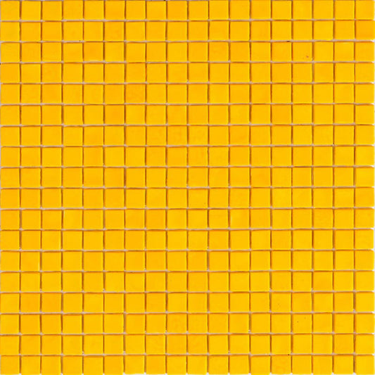 Honey Orange Glossy Glass Mosaic Tile