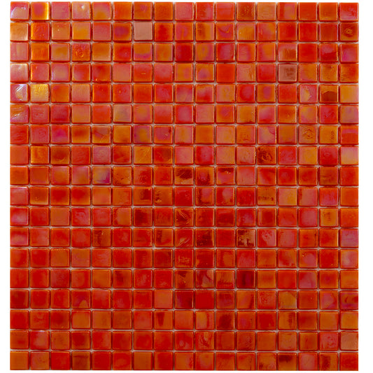 Fire Orange 12x12 Glossy Uniform Square Glass Mosaic Tile (20 pack, 18.69 sq ft/case)
