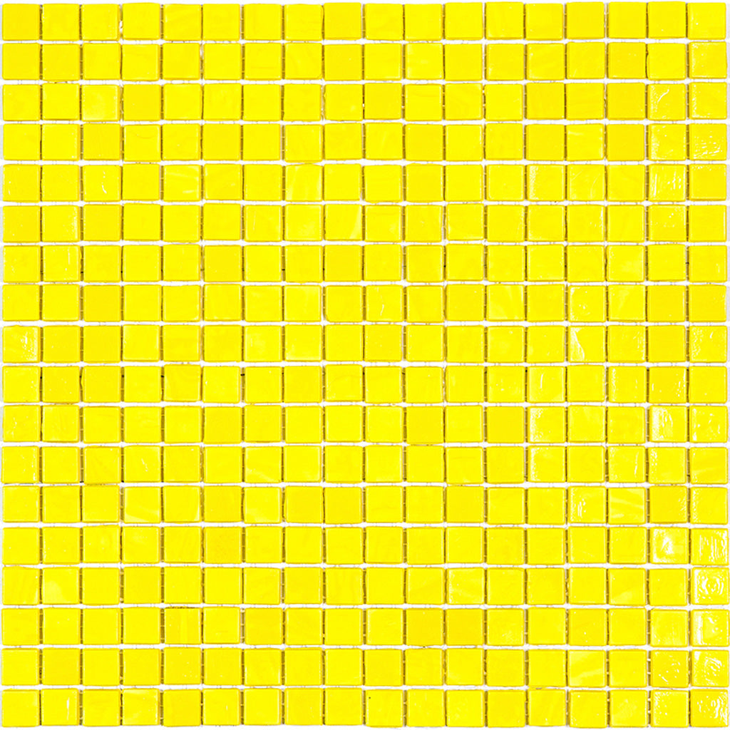 Yellow 12x12 Glossy Uniform Square Glass Mosaic Tile (20 pack, 18.69 sq ft/case) - Sample
