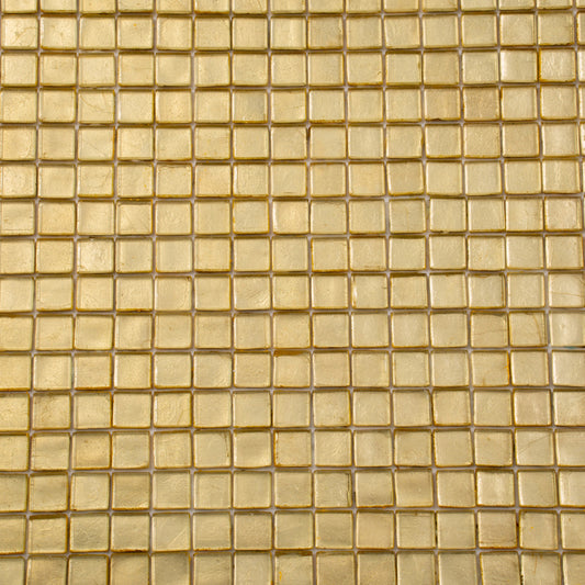 Satin Sheen Gold 12x12 Glossy Uniform Square Glass Mosaic Tile (20 pack, 18.69 sq ft/case)