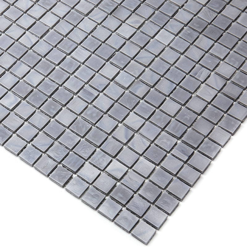 Metal Gray 12x12 Glossy Uniform Square Glass Mosaic Tile (20 pack, 18.69 sq ft/case) - Sample
