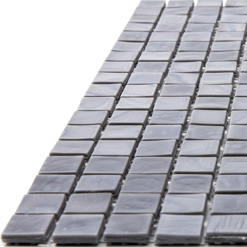 Metal Gray 12x12 Glossy Uniform Square Glass Mosaic Tile (20 pack, 18.69 sq ft/case) - Sample